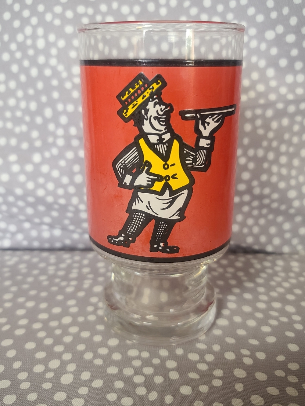 Vintage 1970's KEN'S PIZZA Glass Drinking TUMBLER Nostalgia